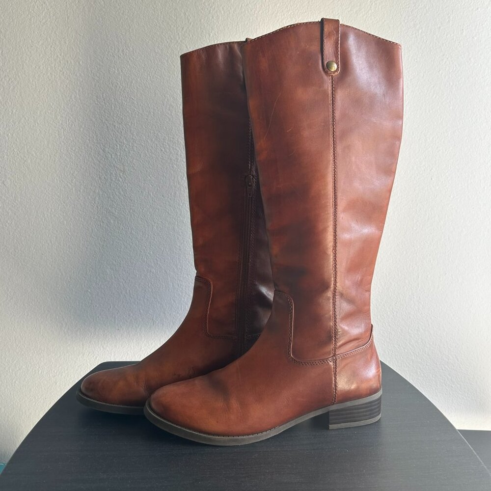 INC Fawne Leather Knee High Boots